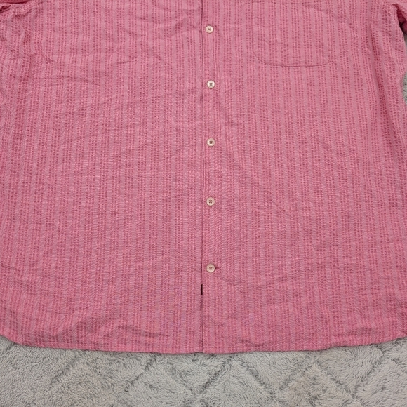 The Territory Ahead Shirt Mens XXL Pink Textured Cotton Short Sleeve Light - Picture 3 of 8